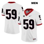 Men's Georgia Bulldogs NCAA #59 Steven Nixon Nike Stitched White Legend Authentic No Name College Football Jersey DQT7454IB